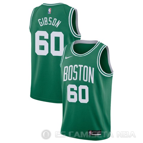 Camiseta Jonathan Gibson #60 Boston Celtics Icon 2017-18 Verde - Haga un click en la imagen para cerrar